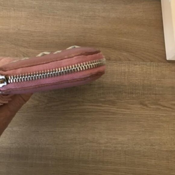 Jimmy Choo Star-Studded Wallet in Mauve Pink Leather Full Zipper Closure - Picture 6 of 12